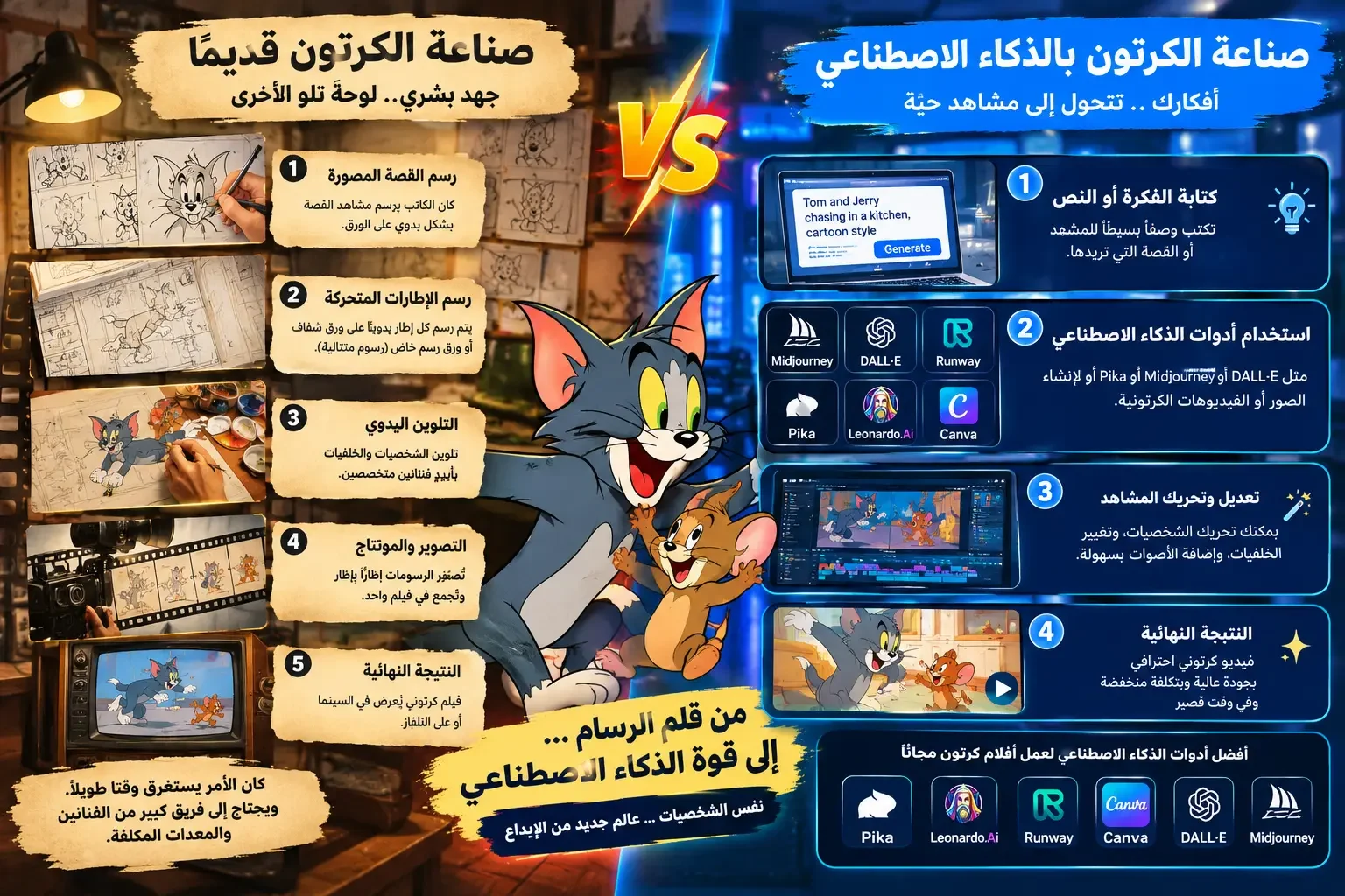 صناعة الكرتون بالذكاء الاصطناعي